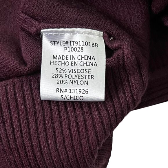 Betsey's Boutique Shop Plum Knit Cardigan Women Sweater Size Small 61-51 - Picture 4 of 6